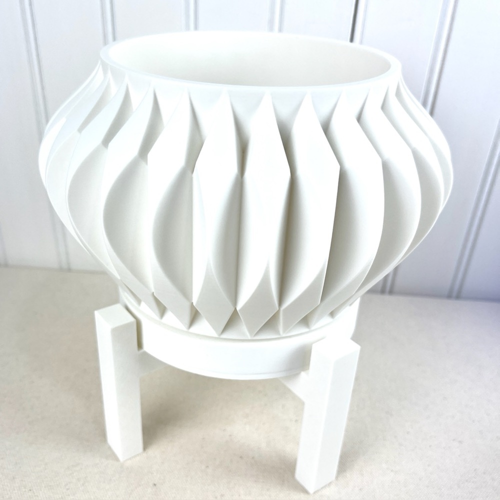 Sevi Indoor Planter Pot w/ Drainage Hole and Drip Tray, Houseplants - Picture 3 of 9